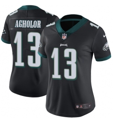Women's Nike Philadelphia Eagles #13 Nelson Agholor Black Alternate Vapor Untouchable Limited Player NFL Jersey