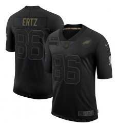 Men's Philadelphia Eagles #86 Zach Ertz Black Nike 2020 Salute To Service Limited Jersey