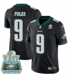 Youth Nike Philadelphia Eagles #9 Nick Foles Black Alternate Vapor Untouchable Limited Player Super Bowl LII Champions NFL Jersey