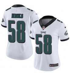 Women's Nike Philadelphia Eagles #58 Jordan Hicks White Vapor Untouchable Limited Player NFL Jersey