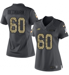 Women's Nike Philadelphia Eagles #60 Chuck Bednarik Limited Black 2016 Salute to Service NFL Jersey