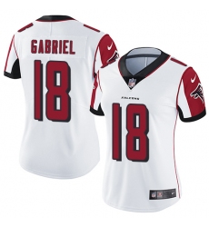 Women's Nike Atlanta Falcons #18 Taylor Gabriel White Vapor Untouchable Limited Player NFL Jersey
