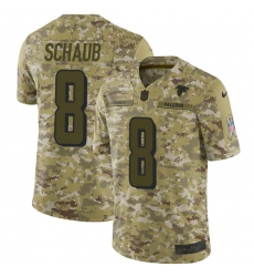 Youth Nike Atlanta Falcons #8 Matt Schaub Limited Camo 2018 Salute to Service NFL Jersey