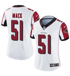 Women's Nike Atlanta Falcons #51 Alex Mack White Vapor Untouchable Limited Player NFL Jersey