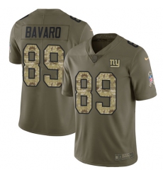 Youth Nike New York Giants #89 Mark Bavaro Limited Olive/Camo 2017 Salute to Service NFL Jersey