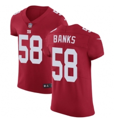 Men's Nike New York Giants #58 Carl Banks Red Alternate Vapor Untouchable Elite Player NFL Jersey
