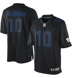 Youth Nike New York Giants #10 Eli Manning Limited Black Impact NFL Jersey