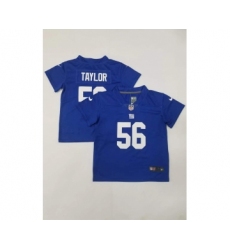 Toddler New York Giants #56 Lawrence Taylor Limited Blue Vapor Stitched Jersey