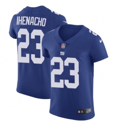 Men's Nike New York Giants #23 Duke Ihenacho Elite Royal Blue Team Color NFL Jersey