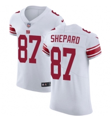 Men's Nike New York Giants #87 Sterling Shepard White Vapor Untouchable Elite Player NFL Jersey