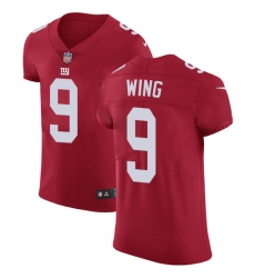 Men's Nike New York Giants #9 Brad Wing Red Alternate Vapor Untouchable Elite Player NFL Jersey