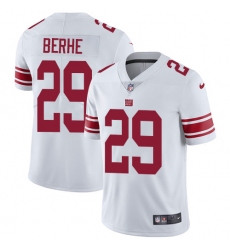 Youth Nike New York Giants #29 Nat Berhe Elite White NFL Jersey