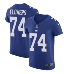 Men's Nike New York Giants #74 Ereck Flowers Elite Royal Blue Team Color NFL Jersey