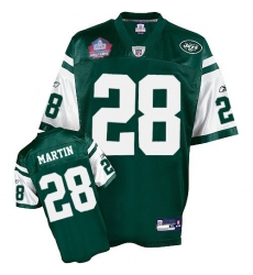 Reebok New York Jets #28 Curtis Martin Green Team Color Hall of Fame 2012 Authentic Throwback NFL Jersey