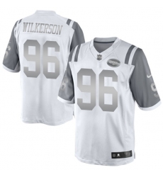 Men's Nike New York Jets #96 Muhammad Wilkerson Limited White Platinum NFL Jersey