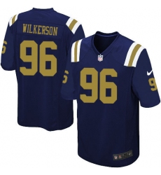 Youth Nike New York Jets #96 Muhammad Wilkerson Elite Navy Blue Alternate NFL Jersey