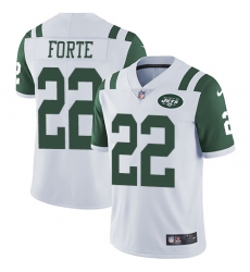 Men's Nike New York Jets #22 Matt Forte White Vapor Untouchable Limited Player NFL Jersey