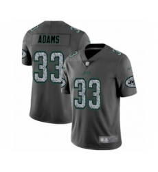 Men's New York Jets #33 Jamal Adams Limited Gray Static Fashion Football Jersey