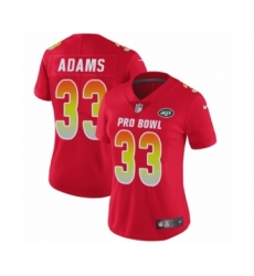 Women's Nike New York Jets #33 Jamal Adams Limited Red AFC 2019 Pro Bowl NFL Jersey