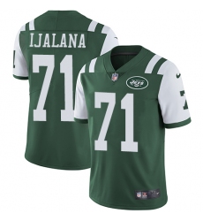 Men's Nike New York Jets #71 Ben Ijalana Green Team Color Vapor Untouchable Limited Player NFL Jersey