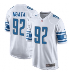 Men's Nike Detroit Lions #92 Haloti Ngata Game White NFL Jersey