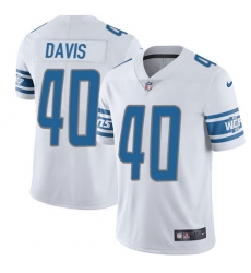 Men's Nike Detroit Lions #40 Jarrad Davis Elite White NFL Jersey