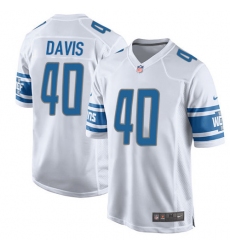 Men's Nike Detroit Lions #40 Jarrad Davis Game White NFL Jersey