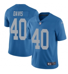 Youth Nike Detroit Lions #40 Jarrad Davis Limited Blue Alternate Vapor Untouchable NFL Jersey
