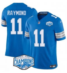 Men's Detroit Lions #11 Kalif Raymond Blue 2024 NFC North Champions F.U.S.E. Vapor Limited Stitched Jersey