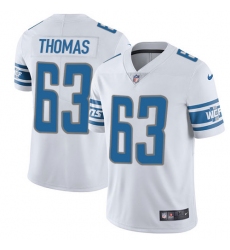 Men's Nike Detroit Lions #63 Brandon Thomas Elite White NFL Jersey
