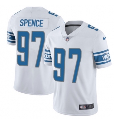 Men's Nike Detroit Lions #97 Akeem Spence Elite White NFL Jersey