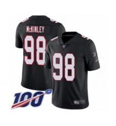 Men's Atlanta Falcons #98 Takkarist McKinley Black Alternate Vapor Untouchable Limited Player 100th Season Football Jersey
