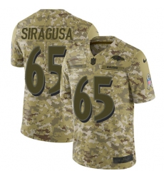 Men's Nike Baltimore Ravens #65 Nico Siragusa Limited Camo 2018 Salute to Service NFL Jersey