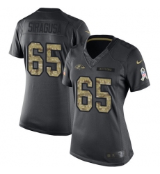Women's Nike Baltimore Ravens #60 Nico Siragusa Limited Black 2016 Salute to Service NFL Jersey