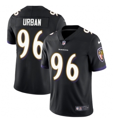Men's Nike Baltimore Ravens #96 Brent Urban Black Alternate Vapor Untouchable Limited Player NFL Jersey