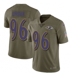 Youth Nike Baltimore Ravens #96 Brent Urban Limited Olive 2017 Salute to Service NFL Jersey