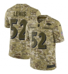 Men's Nike Baltimore Ravens #52 Ray Lewis Limited Camo 2018 Salute to Service NFL Jersey