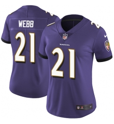 Women's Nike Baltimore Ravens #21 Lardarius Webb Purple Team Color Vapor Untouchable Limited Player NFL Jersey