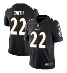 Youth Nike Baltimore Ravens #22 Jimmy Smith Black Alternate Vapor Untouchable Limited Player NFL Jersey