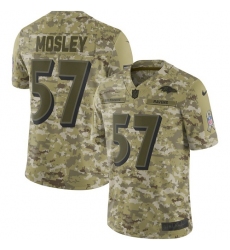 Youth Nike Baltimore Ravens #57 C.J. Mosley Limited Camo 2018 Salute to Service NFL Jersey