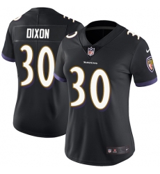Women's Nike Baltimore Ravens #30 Kenneth Dixon Black Alternate Vapor Untouchable Limited Player NFL Jersey