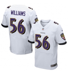 Men's Nike Baltimore Ravens #56 Tim Williams Elite White NFL Jersey