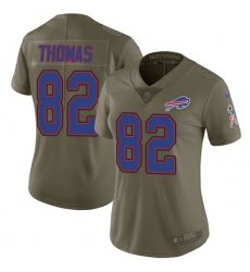Women's Nike Buffalo Bills #82 Logan Thomas Limited Olive 2017 Salute to Service NFL Jersey