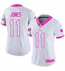 Women's Nike Buffalo Bills #11 Zay Jones Limited White/Pink Rush Fashion NFL Jersey