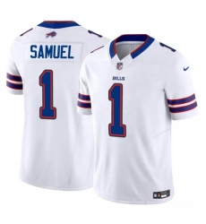 Men's Buffalo Bills #1 Curtis Samuel White 2023 F.U.S.E. Vapor Untouchable Limited Football Stitched Jersey
