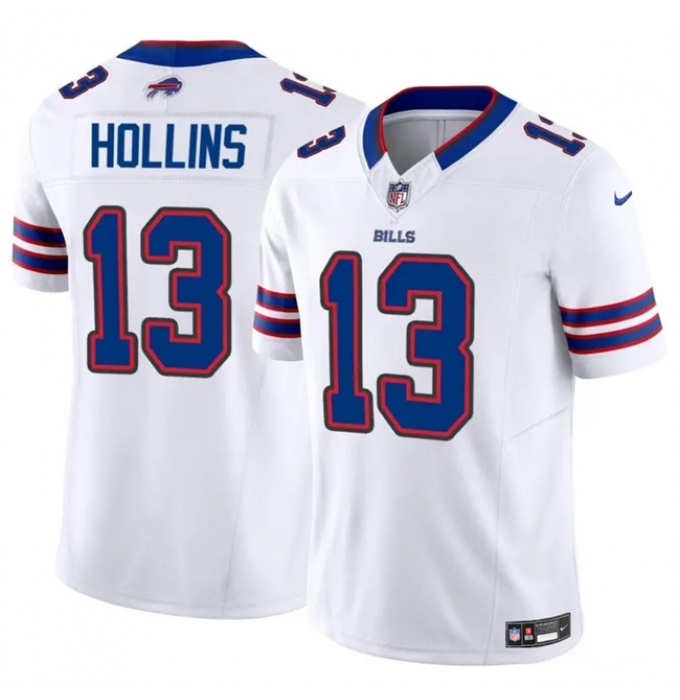 Men's Buffalo Bills #13 Mack Hollins White 2024 F.U.S.E. Vapor Untouchable Limited Stitched Football Jersey