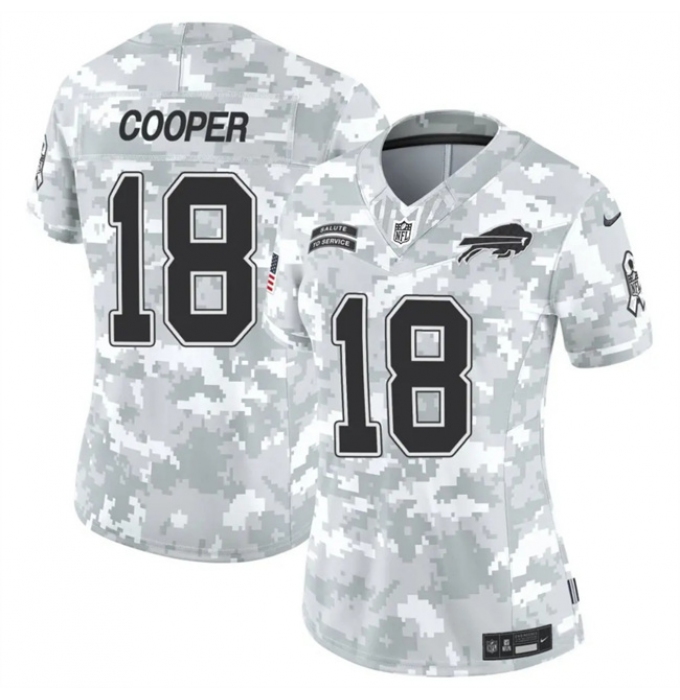 Women's Buffalo Bills #18 Amari Cooper 2024 F.U.S.E Arctic Camo Salute To Service Limited Stitched Football Jersey(Run Small)