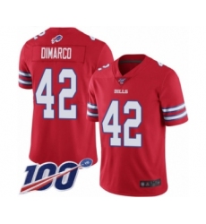 Men's Buffalo Bills #42 Patrick DiMarco Limited Red Rush Vapor Untouchable 100th Season Football Jersey