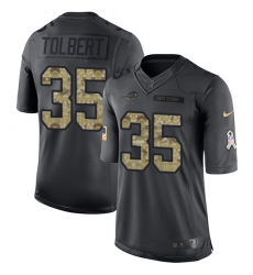 Youth Nike Buffalo Bills #35 Mike Tolbert Limited Black 2016 Salute to Service NFL Jersey