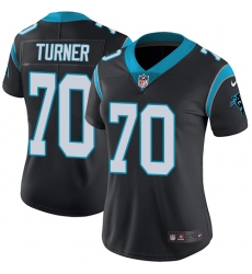 Women's Nike Carolina Panthers #70 Trai Turner Black Team Color Vapor Untouchable Limited Player NFL Jersey